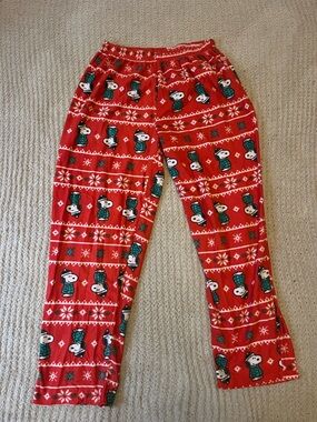 Peanuts Red Snoopy Holiday Pajama Bottoms